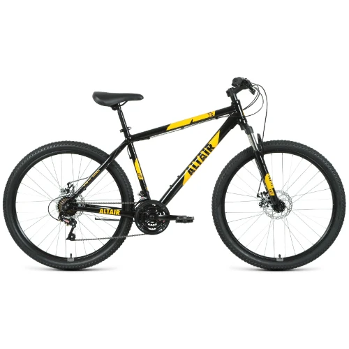 Велосипед Altair AL 27,5 D (2021) черный/оранжевый - фото 1 - id-p226612910