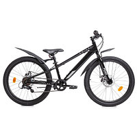 Велосипед Forward Spike 24 D (2023) черный/серебристый