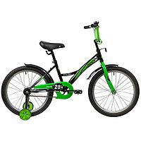 Велосипед Novatrack Strike 20", черно-зелёный