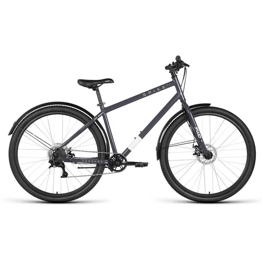 Велосипед Forward Spike 29 D (2023) серый/серебристый - фото 1 - id-p226611983