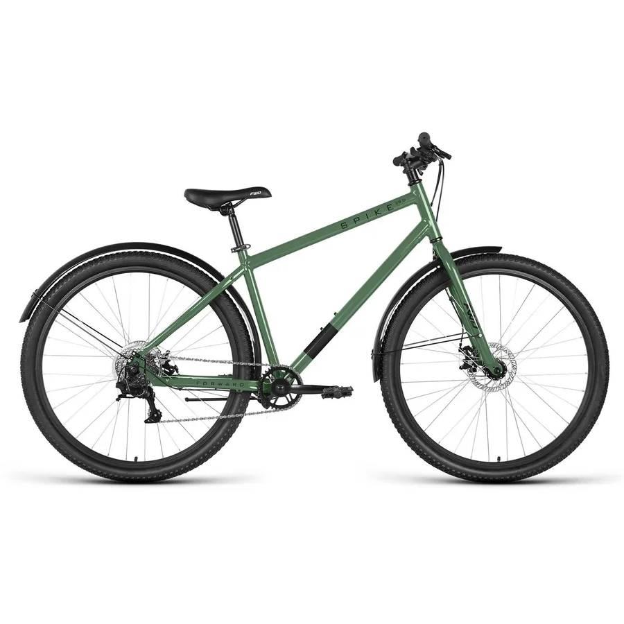 Велосипед Forward Spike 29 D (2023) зеленый/черный - фото 1 - id-p226611985