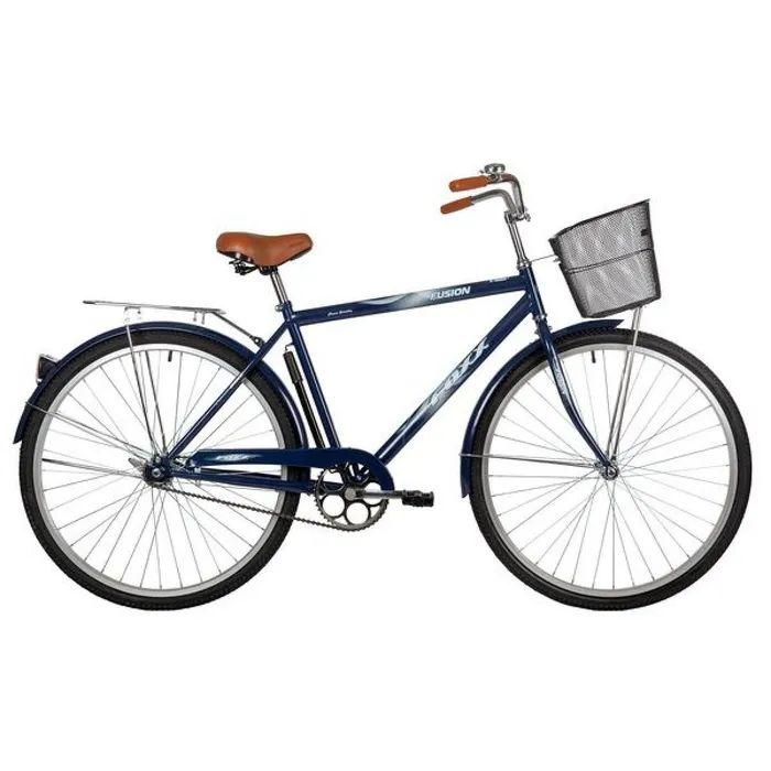 Велосипед Foxx 28" Fusion синий с передней корзиной - фото 1 - id-p226612990
