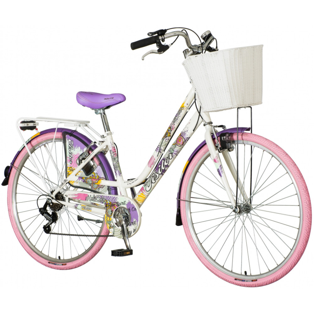 Велосипед Visitor Holicolor белый-розовый-фиолетовый (Сербия) - фото 1 - id-p226614058