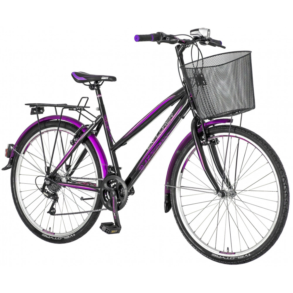 Велосипед Explorer Elite Lady S черный-фиолетовый-розовый (Сербия) - фото 1 - id-p226614069