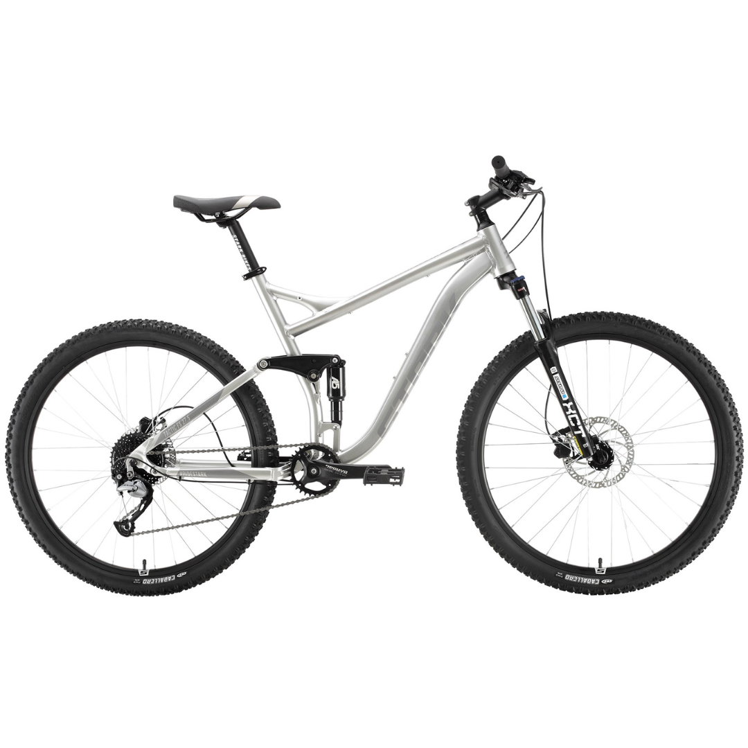 Велосипед Stark Tactic 27.5 FS HD серебристый/серый (2022) - фото 1 - id-p226614093