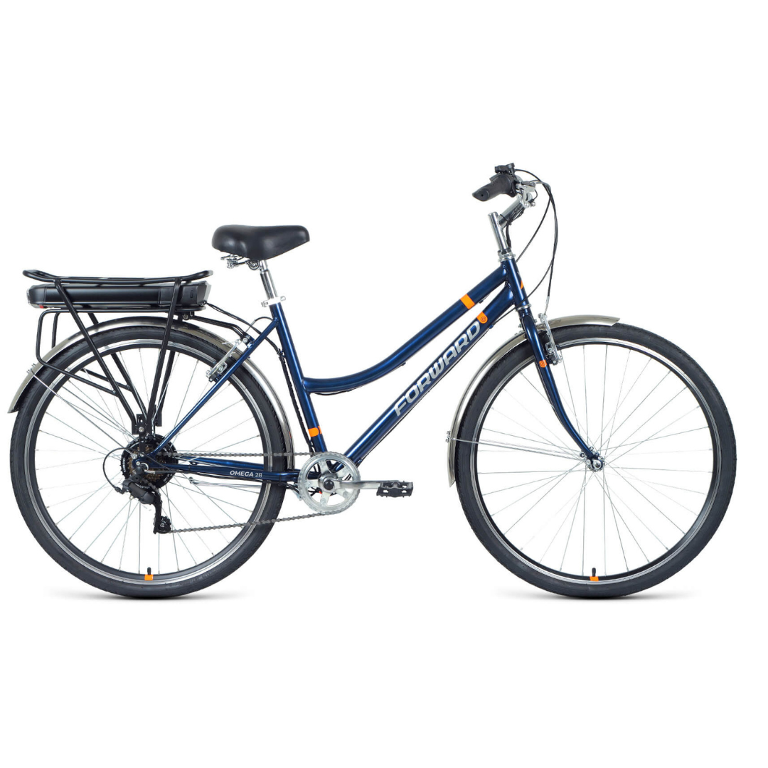 Электровелосипед E-Forward Omega 28 E-250 (2022) темно-синий - фото 1 - id-p226614138