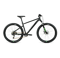 Велосипед FORWARD SPORTING 27,5 XX D (2021) черный матовый/ярко-зеленый
