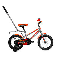 Велосипед Forward Meteor 14 (2021) серый/оранжевый