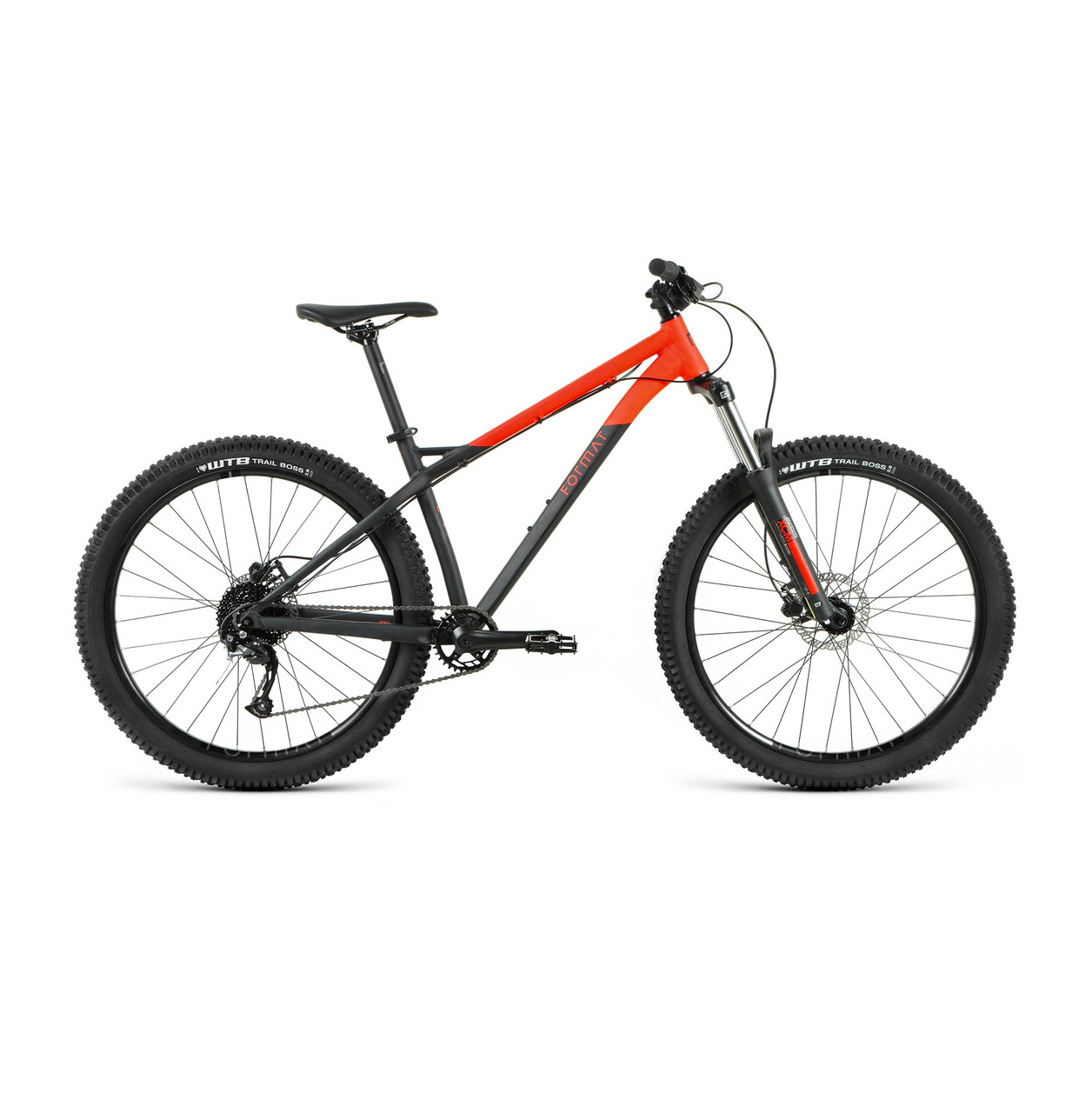 Велосипед Format 1314 Plus 27,5 (2023) черный матовый/красный матовый - фото 1 - id-p226612261