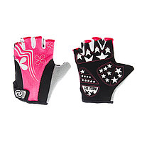 Перчатки велосипедные Jaffson SCG 47-0122 черный/белый/розовый