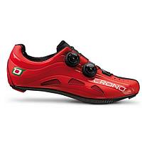 Ботинки велосипедные шоссейные CRONO Futura 2 carbon composit, красный, размер 45