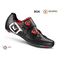 Ботинки велосипедные шоссейные CRONO CR-1 carbon, черный/красный