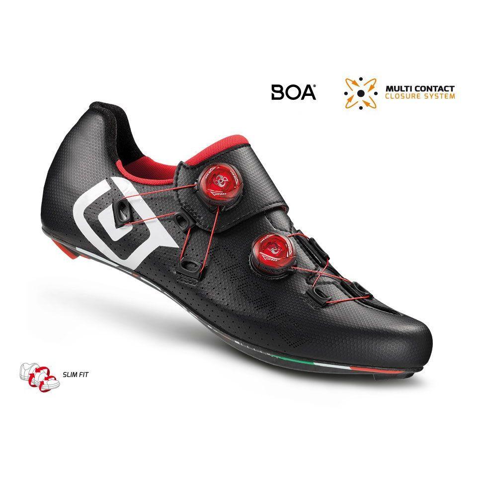 Ботинки велосипедные шоссейные CRONO CR-1 carbon, черный/красный - фото 1 - id-p226612489