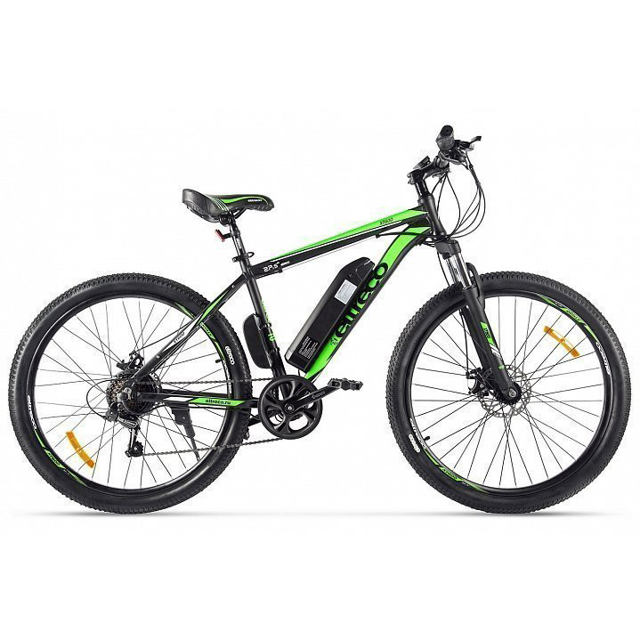 Электровелосипед Eltreco XT 600 D черно-зеленый - фото 1 - id-p226614462