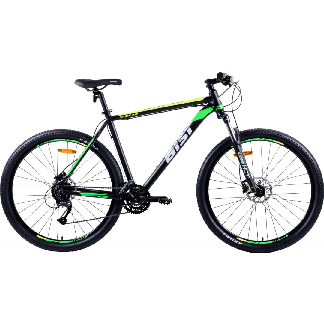 Велосипед Aist Slide 3.0 27.5 черно-зеленый 2022 - фото 1 - id-p226614471