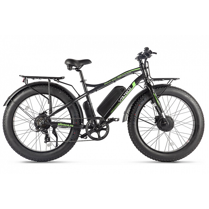 Электровелосипед Volteco Bigcat Dual new (фэтбайк), черный - фото 1 - id-p226613527
