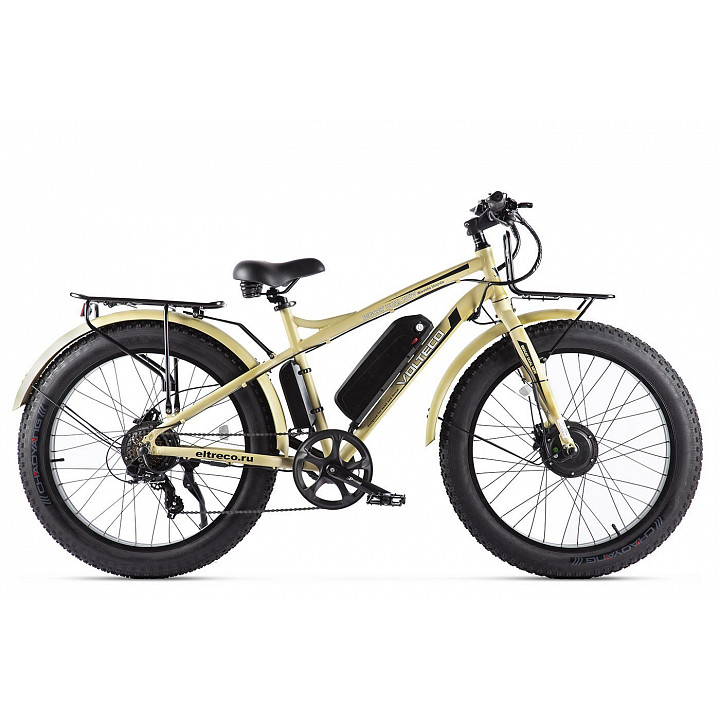 Электровелосипед Volteco Bigcat Dual new (фэтбайк), бежевый - фото 1 - id-p226613528