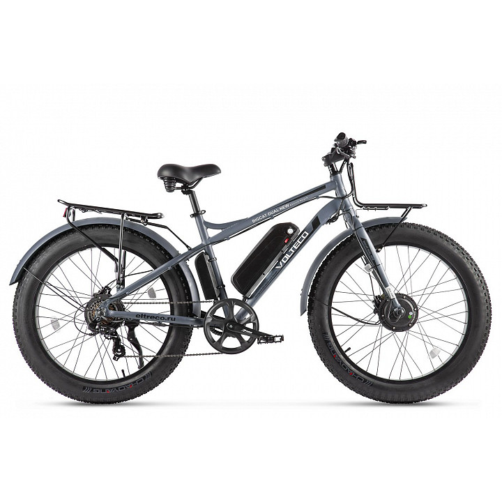 Электровелосипед Volteco Bigcat Dual new (фэтбайк), серый - фото 1 - id-p226613530