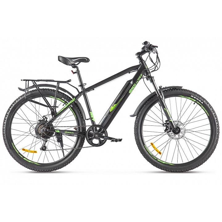 Электровелосипед Eltreco Ultra Trend UP, черно-зеленый - фото 1 - id-p226613542
