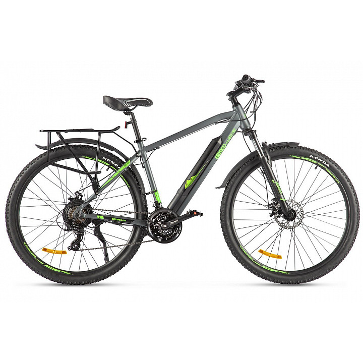 Электровелосипед Eltreco Ultra MAX PRO, серо-зеленый - фото 1 - id-p226613545