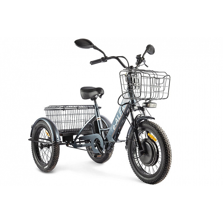 Электровелосипед GREEN CITY e-ALFA Trike (трицикл), темно-серый - фото 1 - id-p226613560