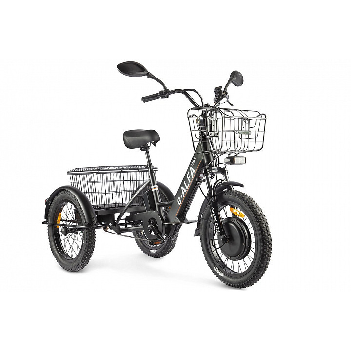 Электровелосипед GREEN CITY e-ALFA Trike (трицикл), черный - фото 1 - id-p226613562