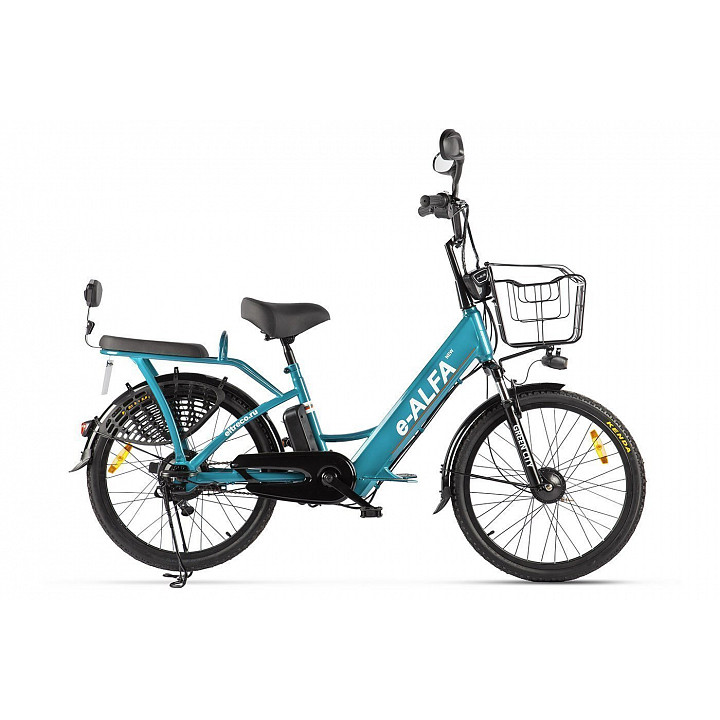 Электровелосипед Green City e-ALFA NEW, сине-серый матовый - фото 1 - id-p226613564