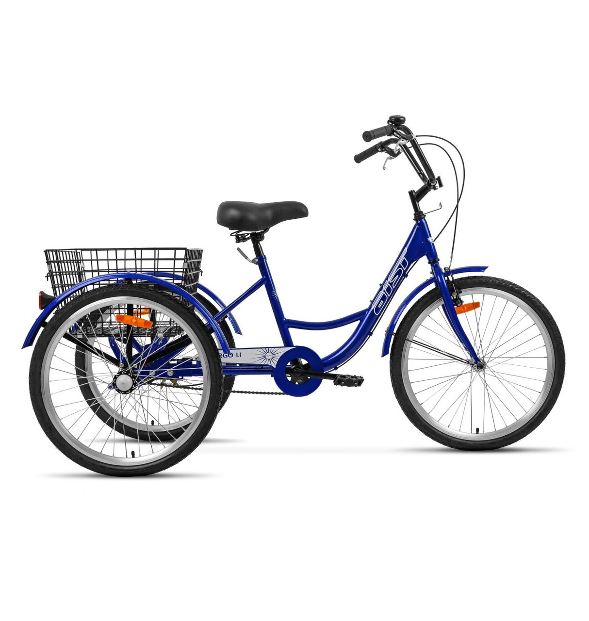 Велосипед трехколесный грузовой Aist Cargo 1.1 (2023) синий - фото 1 - id-p226613570