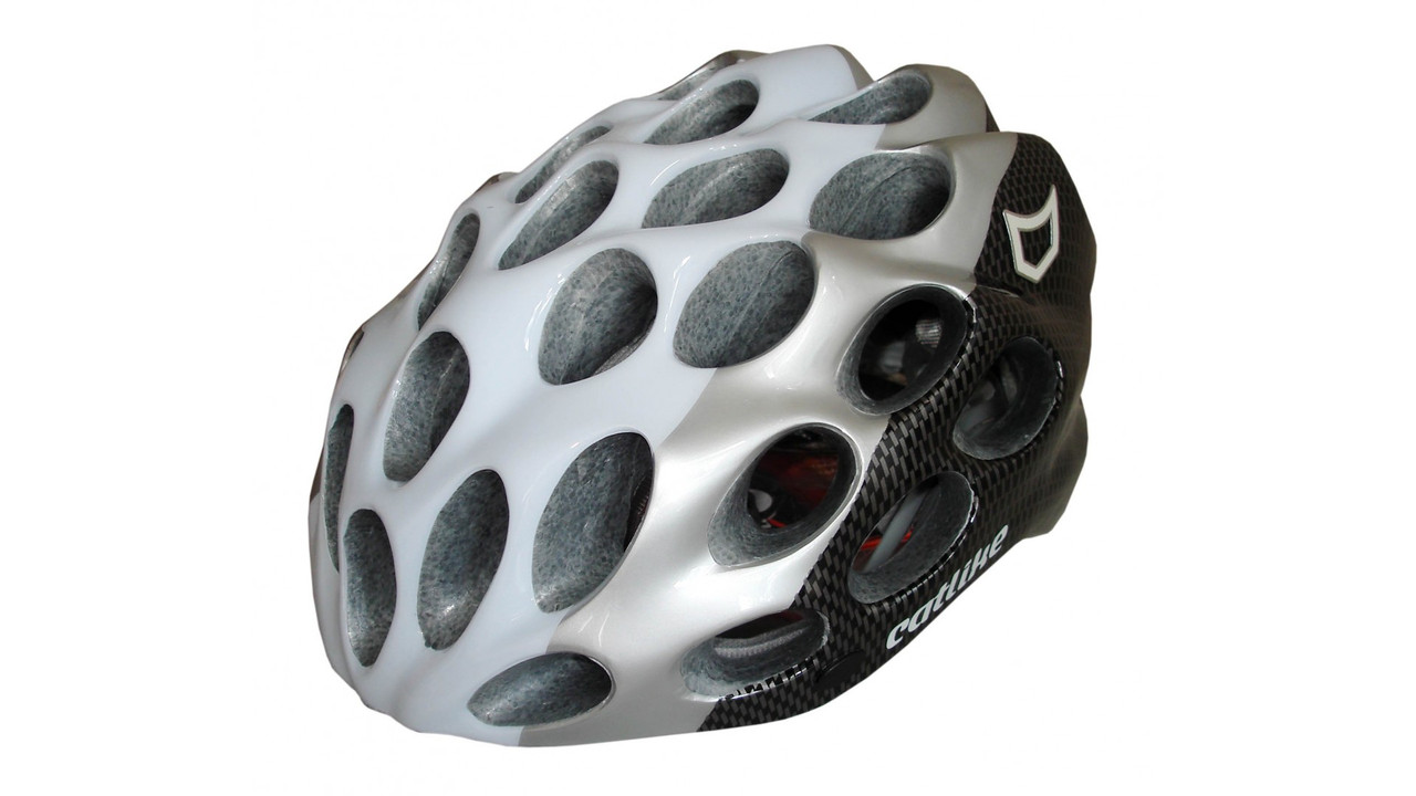 Шлем Catlike "WHISPER PLUS" (2012), L/58-61см, бело/карбон/серебристый - фото 1 - id-p226614614