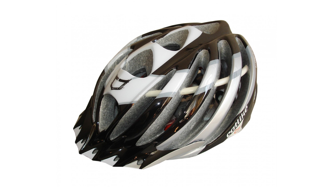 Шлем Catlike "VACUUM", M/55-57см, черно/бело/серебристый - фото 1 - id-p226614620