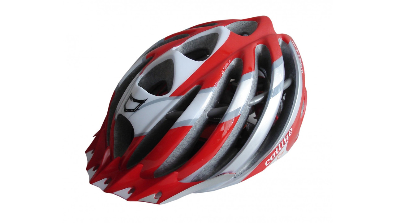 Шлем Catlike "VACUUM", L/58-60см, красно/бело/серебристый - фото 1 - id-p226614621
