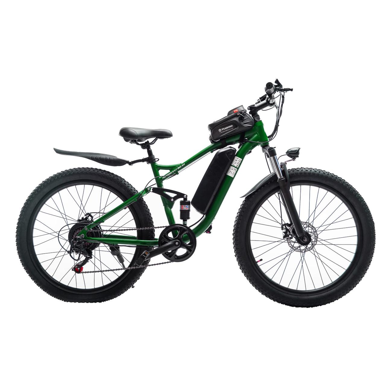 Электровелосипед FURENDO E-X7 350 ( двухподвес ), темно-зеленый - фото 1 - id-p226613622