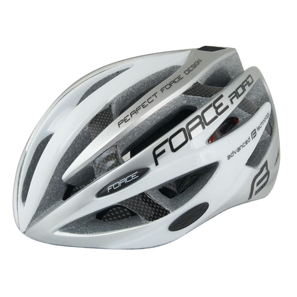 Шлем Force, ROAD, бело-серый S - M - фото 1 - id-p226614701