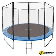 Батут GetActive Jump 10ft - 312 см с лестницей, внешней сеткой (синий)