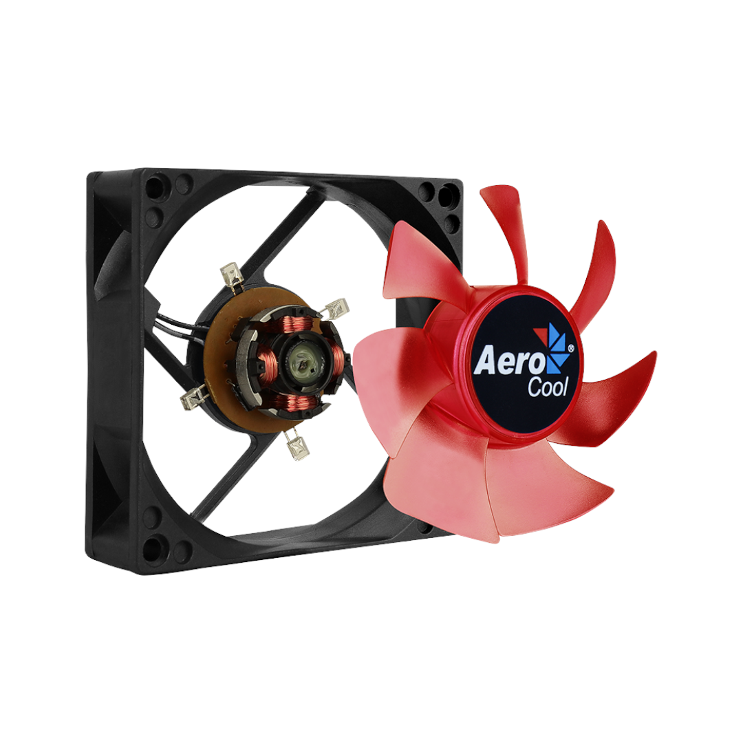 Вентилятор 80x80x25 Aerocool Motion 8 Red-3P, гидродинамический 3pin, красный (ACF1-MT10210.R1) - фото 4 - id-p226576274