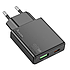 Сетевое зарядное устройство HOCO N38 USB + Type-C QC3.0 + PD20W (Быстрая зарядка) черное, фото 3