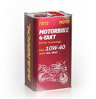 56780 Масло четырехтактное 10W40 синтетическое MANNOL Motorbike 4-Takt 4л.