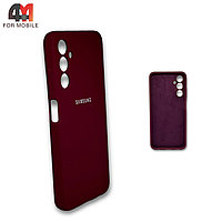 Чехол для Samsung A05s силиконовый, Silicone Case, цвет марсала