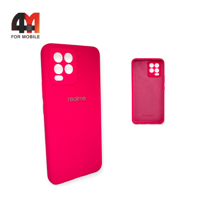 Чехол Realme 8/8 Pro Silicone Case, ярко-розового цвета - фото 1 - id-p226618983