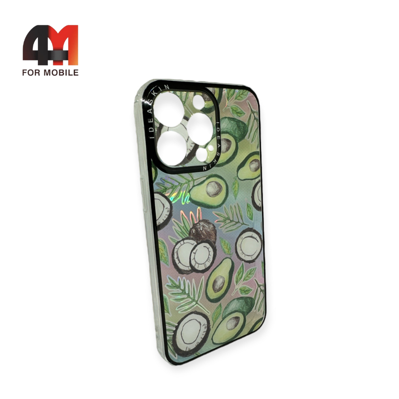 Чехол Iphone 13 Pro пластиковый, хамелеон, авокадо - фото 1 - id-p226619015