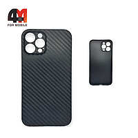 Чехол Iphone 13 Pro пластиковый, карбон, черного цвета, K-DOO