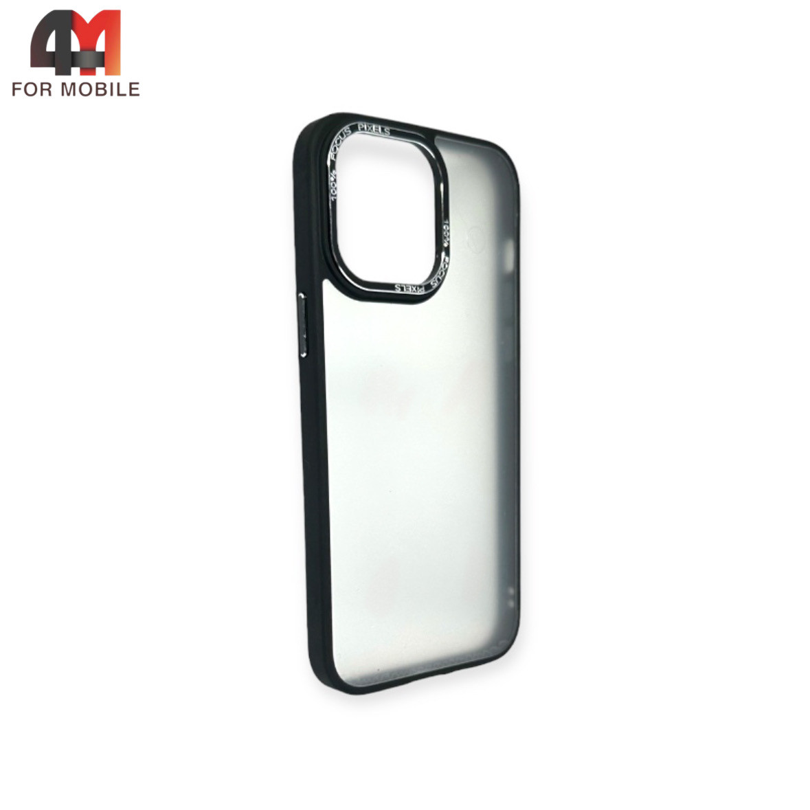 Чехол Iphone 13 Pro пластиковый с усиленной рамкой, черного цвета, New Case - фото 1 - id-p226618970