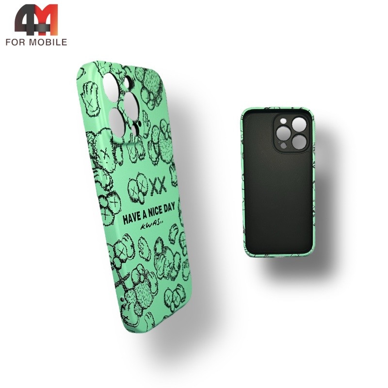 Чехол Iphone 13 Pro силиконовый с рисунком, 020 мятный, luxo - фото 1 - id-p226619036