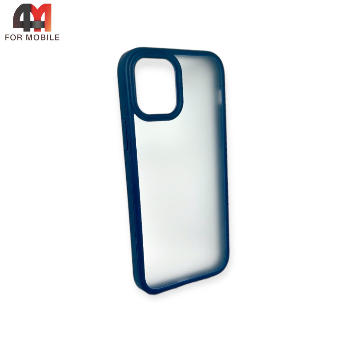 Чехол Iphone 13 Pro пластиковый с усиленной рамкой, матовый, синего цвета, ipaky - фото 1 - id-p226618284