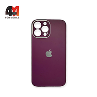 Чехол Iphone 13 Pro пластиковый, матовый с логотипом, цвет марсала