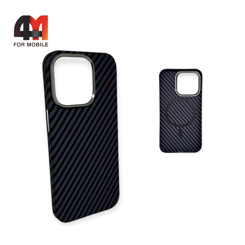 Чехол Iphone 13 Pro кевлар + MagSafe, фиолетового цвета - фото 1 - id-p226618235
