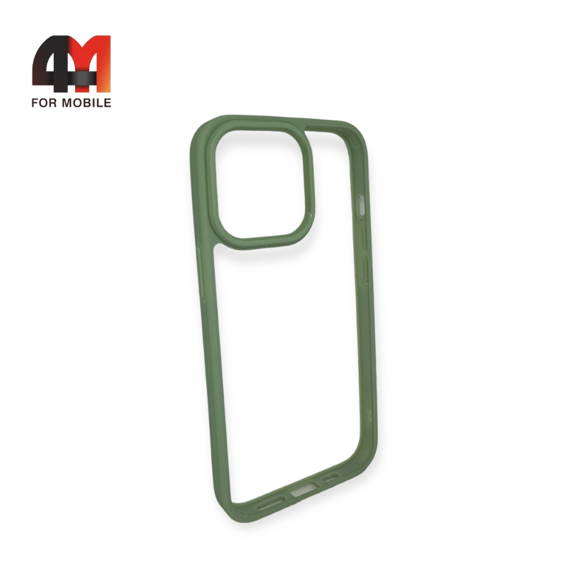 Чехол Iphone 13 Pro пластиковый с усиленной рамкой, оливкового цвета, ipaky - фото 1 - id-p226617776