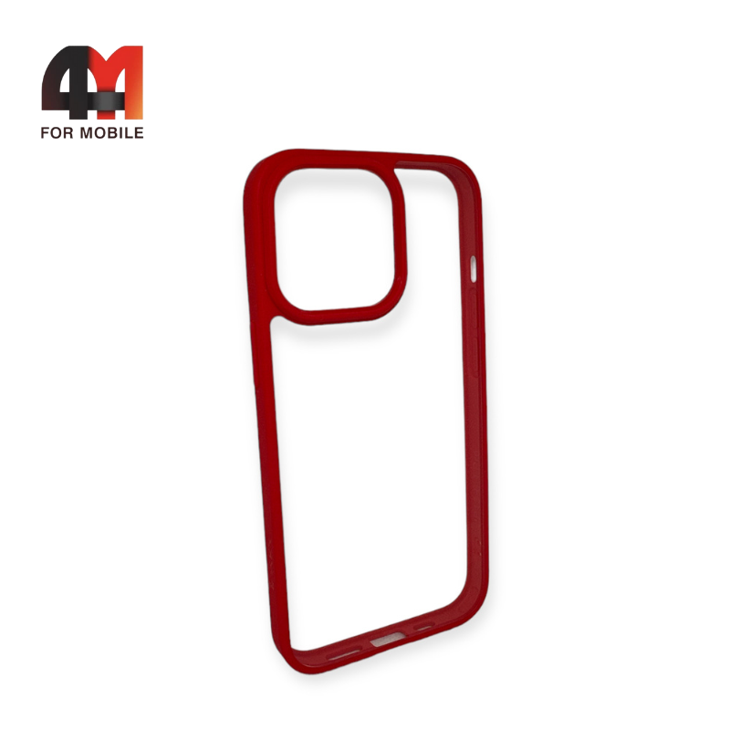 Чехол Iphone 13 Pro пластиковый с усиленной рамкой, красного цвета, ipaky - фото 1 - id-p226618999