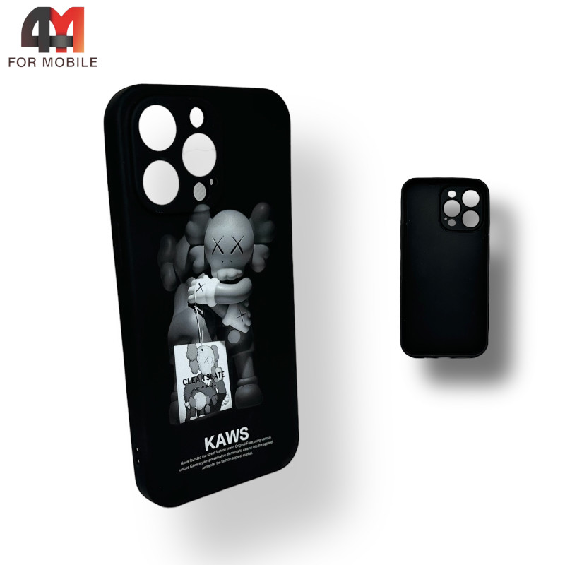 Чехол Iphone 13 Pro силиконовый с рисунком, 05 черный, luxo - фото 1 - id-p226618295