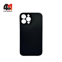 Чехол Iphone 13 Pro силиконовый, карбон, черного цвета